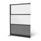 Luxor Workflow Modular Wall Room Divider System - Black Frame - 53" x 70" Wide Panel Add-On Wall with Whiteboard MW-5370-XWCGWB - alternate 1